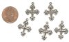 5 22x17mm Antique Silver Cross Pendants
